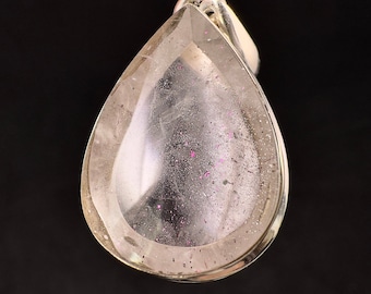 COVELLITE Ciondolo in cristallo di quarzo rosa fuoco - Gioielleria raffinata, cristalli e pietre curative, 53202