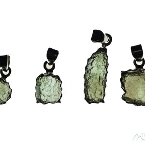 Roher Moldavit Anhänger - Echter Moldavit Anhänger - Echter Moldavit Schmuck mit Zertifizierung, E2172
