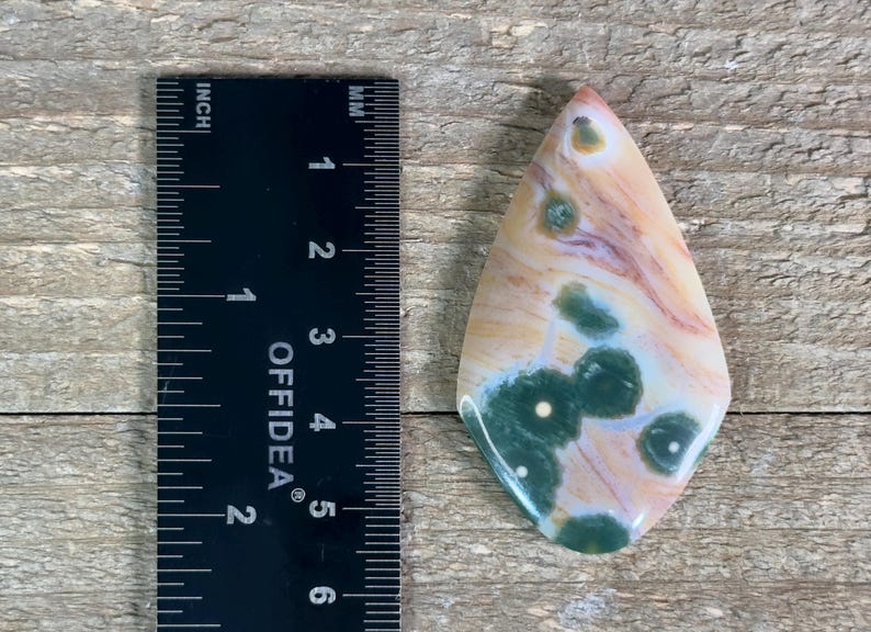 OCEAN JASPER Kristall Cabochon för personlig smyckestillverkning Unik gåva, 54824 bild 2
