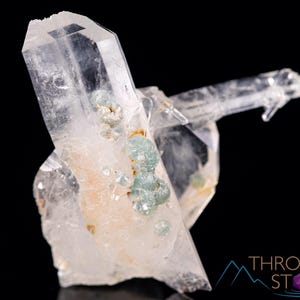 Rå COOKEITE inkluderad klar kvartskristall - USA, Arkansas mineralprov för samlingar, 40391