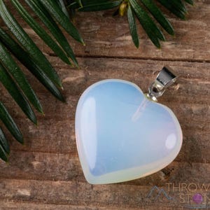 OPALITE Crystal Heart Pendant - Crystal Pendant, Handmade Jewelry, Healing Crystals and Stones, E0663