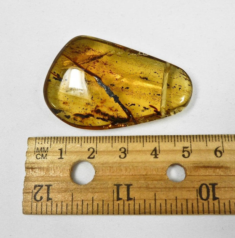 Natural Amber Stone For Amber Jewelry Making 31932 5cm Polished AMBER Pendant with Orange Yellow Amber from Chiapas Mexico