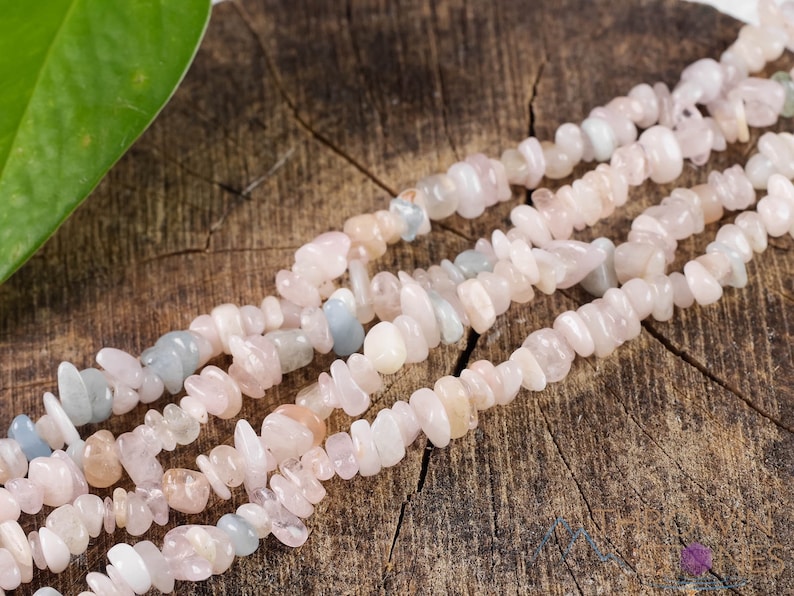 Healing Crystals and Stones Crystal Jewelry MORGANITE /& AQUAMARINE Healing Chip Crystal Necklace \u2013 Boho Jewelry Statement Necklace E0805