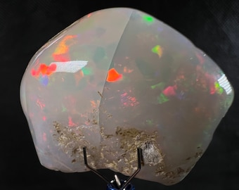 OPAL Raw Crystal - AAA Polished Window - Raw Opal Crystal, October Birthstone, Welo Opal, 50574