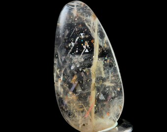 Rainbow Lattice SUNSTONE Crystal Cabochon - Edelstenen, sieraden maken, kristallen, 52029