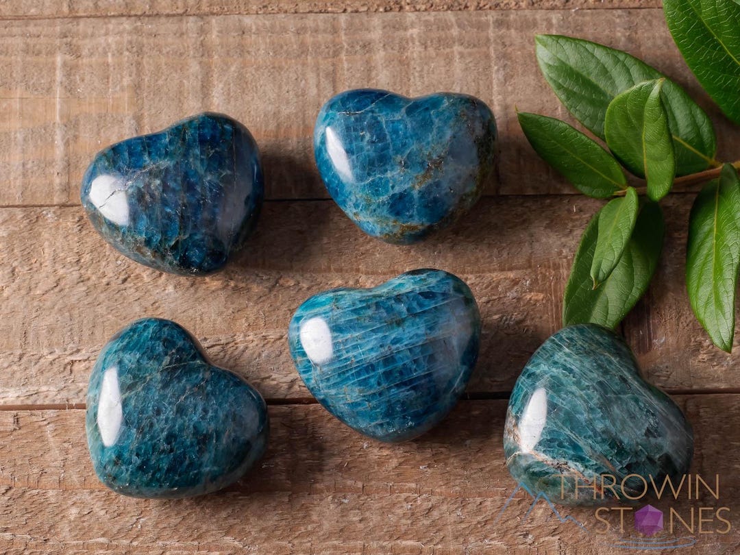 ブルーアパタイトクリスタルハート - セルフケア、ママへのギフト