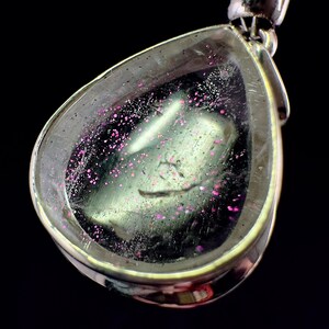 COVELLITE Pink Fire Quartz Crystal Pendant - Fine Jewelry, Healing Crystals and Stones, 54293