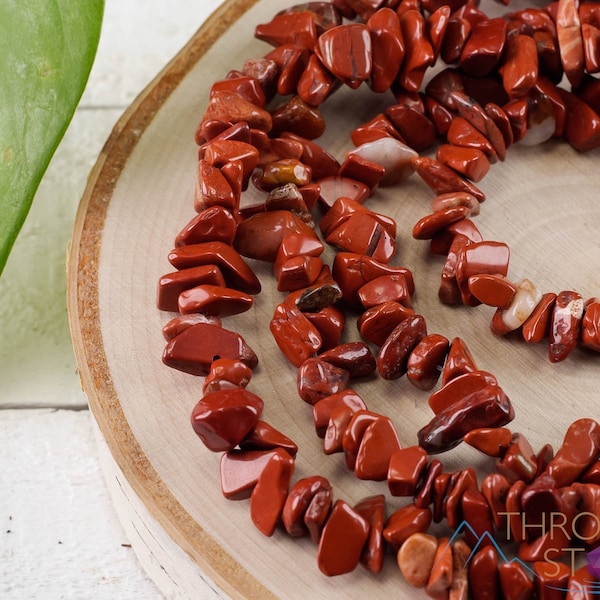 Collier en cristal RED JASPER - Perles à puce - Long collier en cristal, collier de perles, bijoux faits à la main, E0816