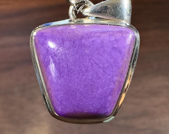 AA SUGILITE Crystal Pendant - Sterling Silver, Cabochon - Fine Jewelry, Healing Crystals and Stones, 54759