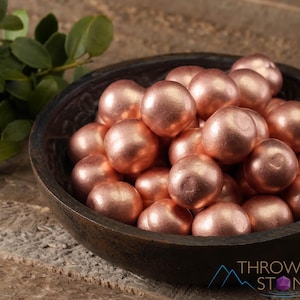 COPPER Sphere  :  Mini Solid Natural Polished Metal Cylindrical Shaped Stone For Stone Collectors, E0292