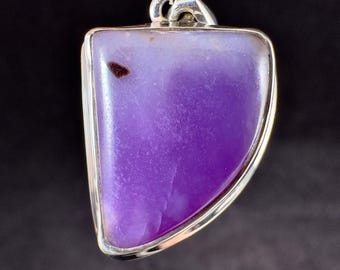 Gel SUGILITE Crystal Pendant - Sterling Silver, Cabochon - Fine Jewelry, Healing Crystals and Stones, 54661