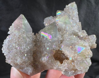 Angel AURA QUARTZ Crystal Cluster - Cristal de cuarzo arcoíris, racimo de cuarzo espiritual, decoración de cristal, 51964