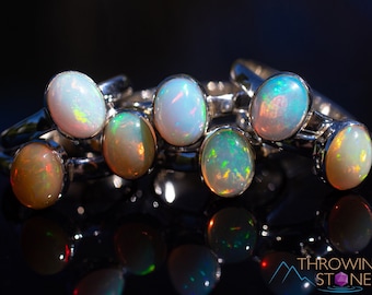 OPAL RING - Sterling Silver, All Sizes - Ethiopian Opal Rings for Women, Bridal Jewelry, Welo Opal, E1916