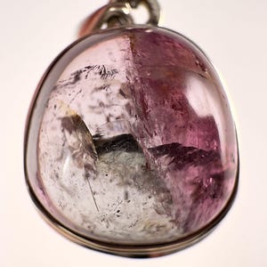 Bicolor TOURMALINE Crystal Pendant - Sterling Silver, Cabochon - Birthstone, Fine Jewelry, Healing Crystals and Stones, 54444