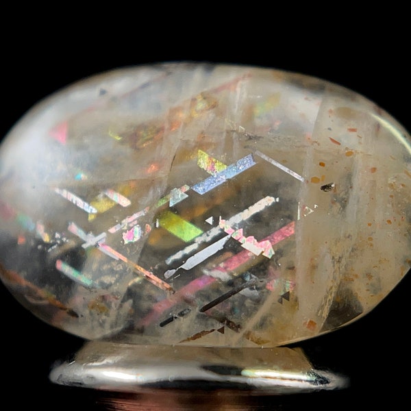 Rainbow Lattice SUNSTONE Crystal Cabochon - Oval - Gemstones, Jewelry Making, Crystals, 52040