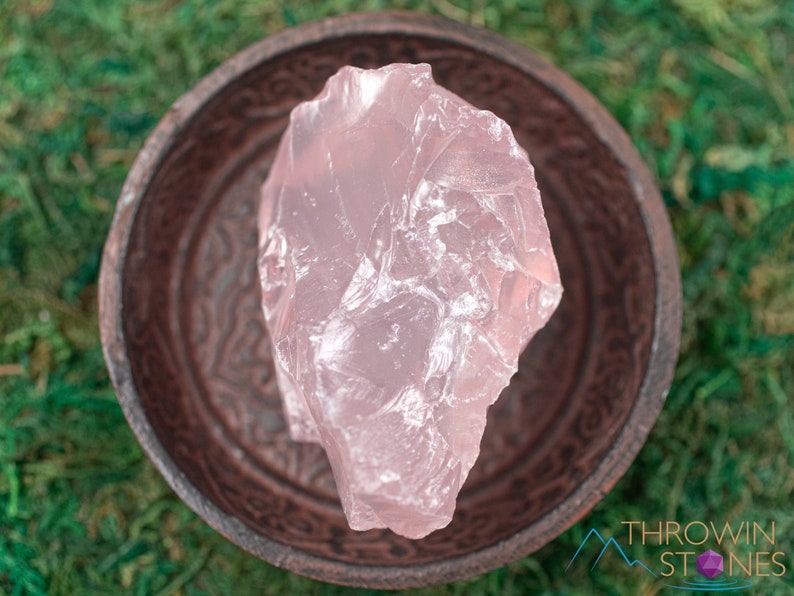 Rose Quartz Raw Crystals. These genuine rough gemstones are pale pink and translucent . Each specimen is unique and will vary in color, shape, and pattern. These specimens are great for crystal grids and crystal decor. This listing has variations.