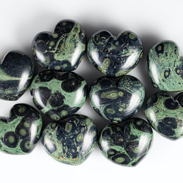 KAMBABA JASPER Crystal Heart - Self Care, Mom Gift, Home Decor, Healing Crystals and Stones, E1104