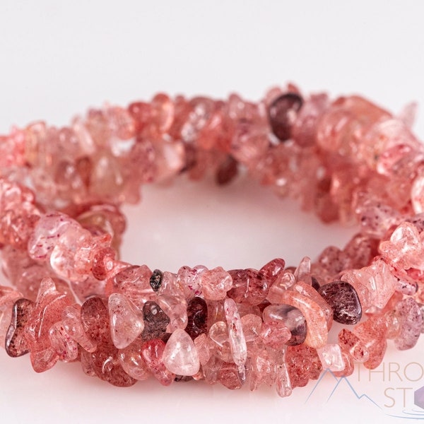 Collier en cristal Tanzberry et quartz fraise - perles éclatées - long collier en cristal, collier de perles, bijoux faits main, E1646