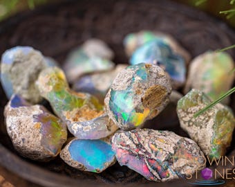 Raw Welo OPAL Crystals  :  Genuine AA Grade Flashy Large Bulk Rough Gemstone Lot, E0216