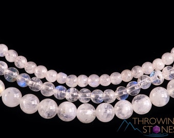MOONSTONE Crystal Jewelry - Wrap Bracelet, Crystal Beaded Necklace, Crystal Beaded Bracelet, E1635