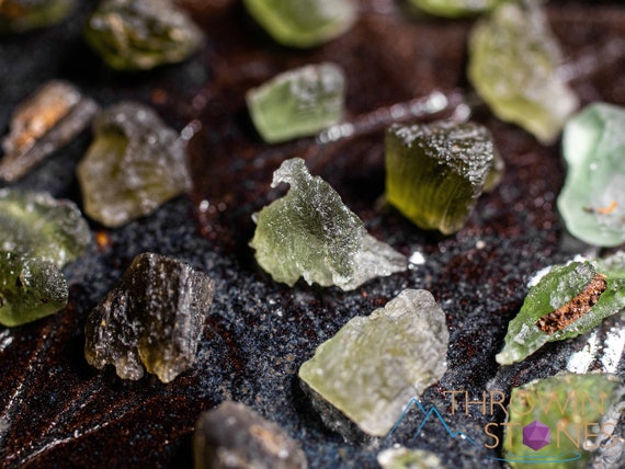 MOLDAVITE Mini Raw Moldavite Crystal Genuine Moldavite Stone