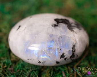 Rainbow MOONSTONE Crystal Palm Stone - Worry Stone, Self Care, Healing Crystals and Stones, E1820