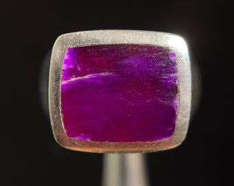 SUGILITE Crystal Ring - Size 7.5, Sterling Silver - Crystal Ring, Cocktail Ring, Boho Jewelry, 45992