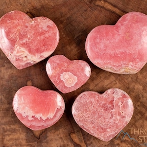 Pink RHODOCHROSITE Crystal Heart - Self Care, Mom Gift, Home Decor, Healing Crystals and Stones, E1948