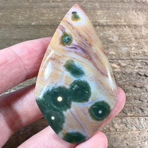 OCEAN JASPER Kristall Cabochon för personlig smyckestillverkning Unik gåva, 54824 bild 1