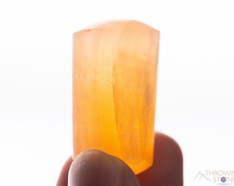 Piedras pulidas de selenita naranja: piedras de bolsillo de 0,75 a 1,9 pulgadas, para el cuidado personal, cristales y piedras curativas, E2104