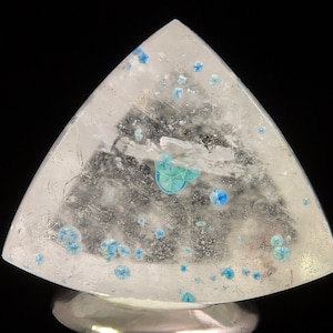 GILALITE Crystal Cabochon, Medusa Paraiba Quartz Crystal - Dots, Triangle - Gemstones, Jewelry Making, 50865