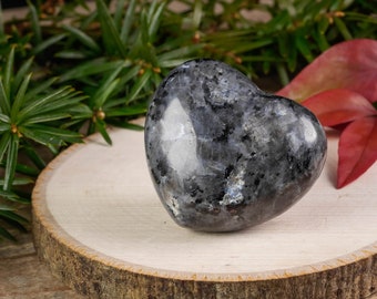 LARVIKITE Crystal Heart - Self Care, Mom Gift, Home Decor, Healing Crystals and Stones, E1611