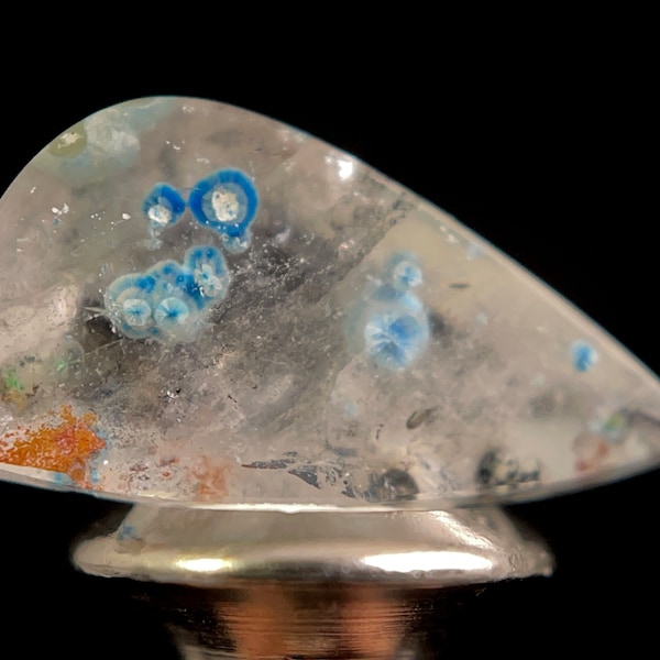 GILALITE Crystal Cabochon, Medusa Paraiba Quartz Crystal - Dots, Marquise - Gemstones, Jewelry Making, 50858