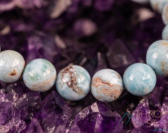 LARIMAR Crystal Bracelet - Beaded Bracelet, Handmade Jewelry, Healing Crystal Bracelet,  J1725
