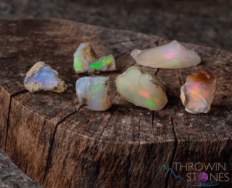 OPAL Raw Crystals - A Grade, Small - Bulk Raw Opal, Rough Opal Lot, Welo Opal,  E0088 