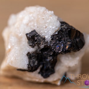 CASSITERITE on ALBITE Raw Crystal Cluster - Housewarming Gift, Home Decor, Raw Crystals and Stones, 40673