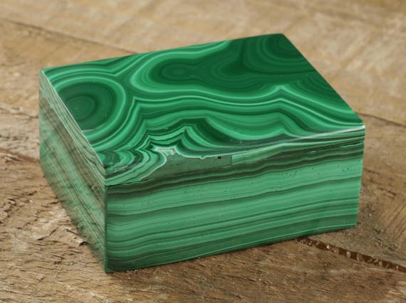 Jewelry Organizer 1.3 Inch MALACHITE Jewelry Box with Lid from Congo Ring Dish 36373 AA Quality Malachite Box Jewelry Holder Africa