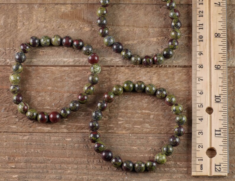 Bloodstone Beads DRAGON BLOODSTONE Power Bracelet Bloodstone Jewelry Bloodstone Bracelet Healing Stone Bracelet Healing Crystal E0615