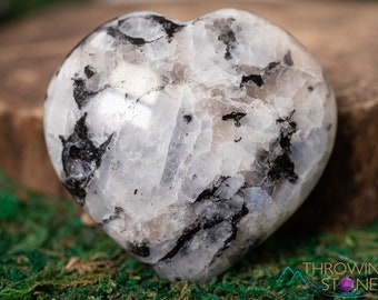 Rainbow MOONSTONE Crystal Heart - Self Care, Mom Gift, Home Decor, Healing Crystals and Stones, E1823