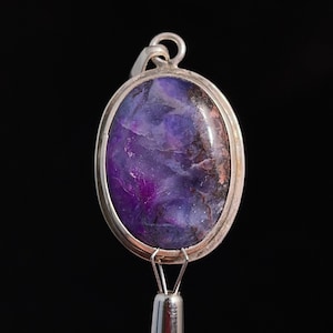 SUGILITE Crystal Pendant - Sterling Silver, Oval - Fine Jewelry, Fine Crystals and Stones, 45949