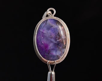 SUGILITE Crystal Pendant - Sterling Silver, Oval - Fine Jewelry, Fine Crystals and Stones, 45949