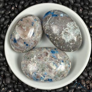 LAZULITE Crystal Palm Stone - Worry Stone, Self Care, Healing Crystals and Stones, E1828