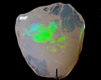 OPAL Raw Crystal - AAA Polished Window - Raw Opal Crystal, October Birthstone, Welo Opal, 50577