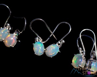 Boucles d'oreilles OPAL - Argent sterling, Boucles d'oreilles opale Dangle, Bijoux de pierre de naissance, Welo Opal, E1923