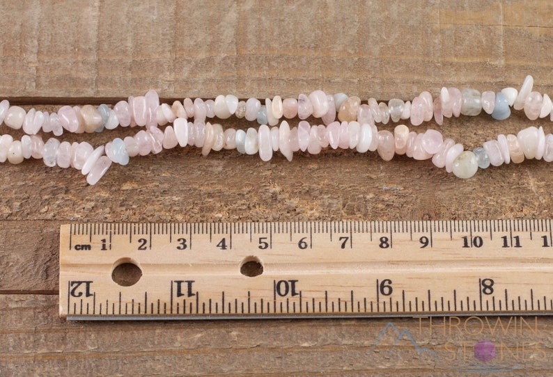 Healing Crystals and Stones Crystal Jewelry MORGANITE /& AQUAMARINE Healing Chip Crystal Necklace \u2013 Boho Jewelry Statement Necklace E0805