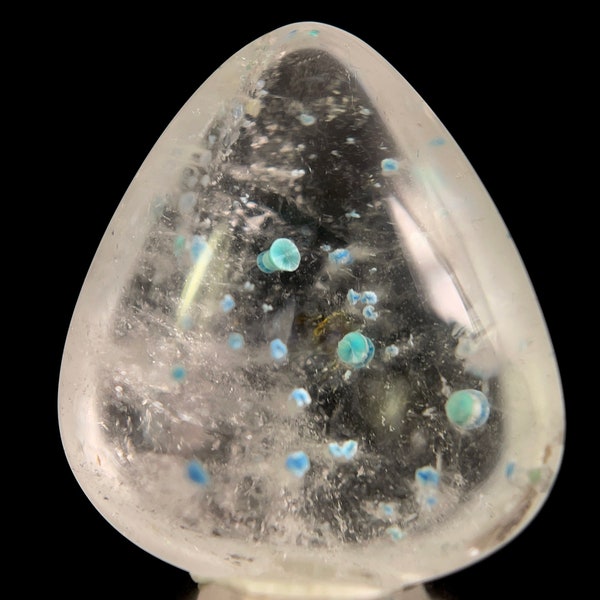 GILALITE Crystal Cabochon, Medusa Paraiba Quartz Crystal - Dots, Teardrop - Gemstones, Jewelry Making, 50852