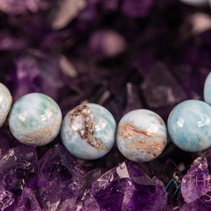LARIMAR Crystal Bracelet - Beaded Bracelet, Handmade Jewelry, Healing Crystal Bracelet,  J1725