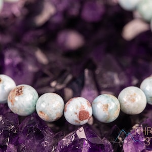 LARIMAR Crystal Bracelet - Beaded Bracelet, Handmade Jewelry, Healing Crystal Bracelet, J1724