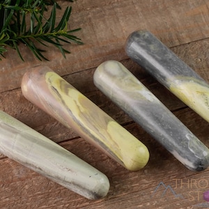 SERPENTINE Crystal Massage Wand - Crystal Wand, Self Care, Healing Crystals and Stones, E1147