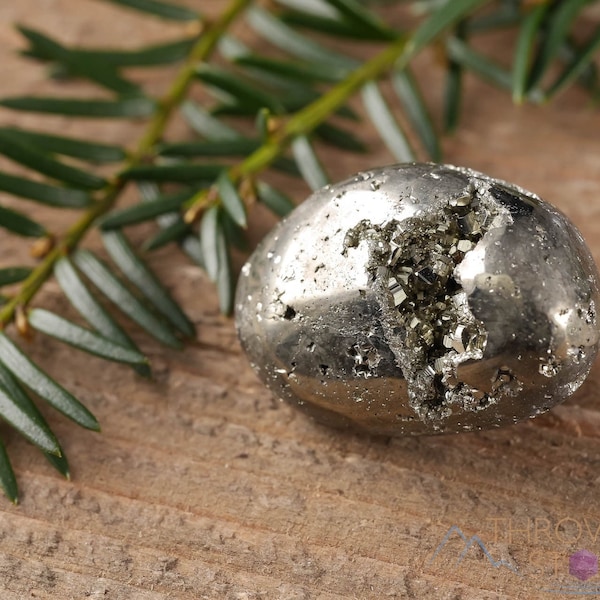 PYRITE Tumbled Stones - Fools Gold - Tumbled Crystals, Self Care, Healing Crystals and Stones,  E0231